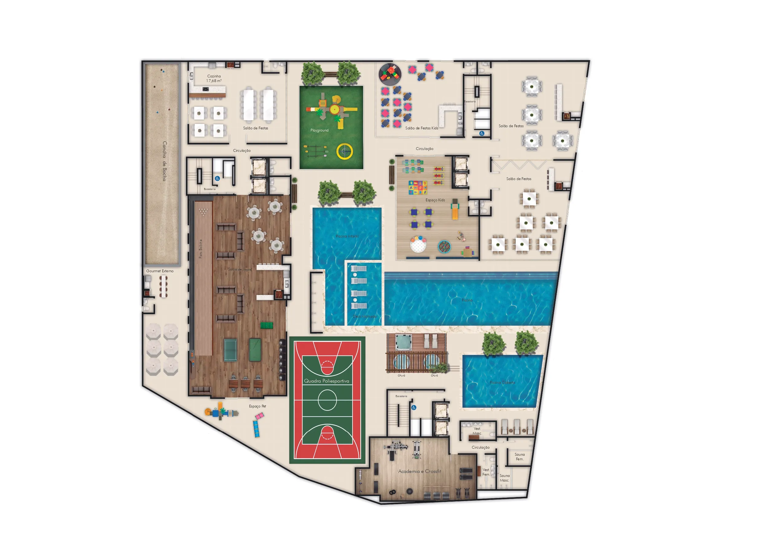 Aurora Home Club - Área de lazer